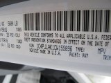 2012 Liberty Color Code for Bright White - Color Code: PW7