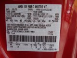 2012 F350 Super Duty Color Code for Vermillion Red - Color Code: F1