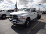 2012 Bright White Dodge Ram 3500 HD ST Crew Cab 4x4 Dually Chassis #62757638