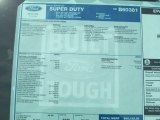 2012 Ford F250 Super Duty XLT Regular Cab 4x4 Window Sticker