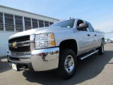 2010 Sheer Silver Metallic Chevrolet Silverado 2500HD LT Crew Cab 4x4 #62757475