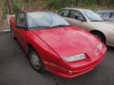 Bright Red Saturn S Series in 1996