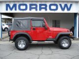 Flame Red Jeep Wrangler in 2005