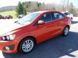 2012 Inferno Orange Metallic Chevrolet Sonic LT Sedan #62865313