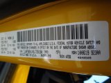 2009 Wrangler Color Code for Detonator Yellow - Color Code: PYB