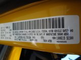 2009 Wrangler Color Code for Detonator Yellow - Color Code: PYB