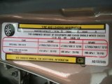 2010 Dodge Ram 2500 Big Horn Edition Crew Cab 4x4 Info Tag