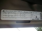 2010 Dodge Ram 2500 Big Horn Edition Crew Cab 4x4 Info Tag