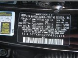 2012 Sorento Color Code for Ebony Black - Color Code: EB
