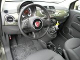 2012 Fiat 500 Pop Tessuto Grigio/Nero (Grey/Black) Interior