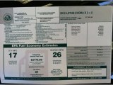 2012 Lotus Evora S 2+2 Window Sticker
