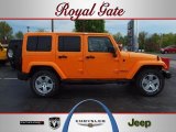 2012 Dozer Yellow Jeep Wrangler Unlimited Sahara 4x4 #63101429