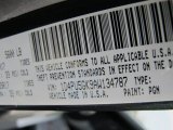 2010 Nitro Color Code for Natural Green Pearl - Color Code: PGN