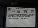 1996 Buick Riviera Supercharged Coupe Info Tag