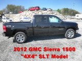2012 Onyx Black GMC Sierra 1500 SLT Crew Cab 4x4 #63200721