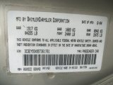 2005 PT Cruiser Color Code for Bright Silver Metallic - Color Code: PS2