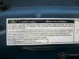 2000 Ford F250 Super Duty XLT Extended Cab Info Tag