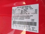 2009 Ranger Color Code for Torch Red - Color Code: D3