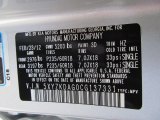 2012 Santa Fe Color Code for Moonstone Silver - Color Code: 3D