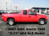 2007 Fire Red GMC Sierra 1500 SLE Extended Cab 4x4 #63320180