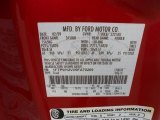 2009 F150 Color Code for Razor Red Metallic - Color Code: U6