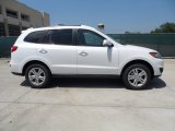Glacier White Hyundai Santa Fe in 2012