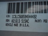2009 Sebring Color Code for Bright Silver Metallic - Color Code: PS2