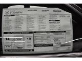 2012 Cadillac CTS -V Sedan Window Sticker