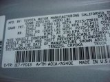 2010 Tacoma Color Code for Silver Streak Mica - Color Code: 1E7