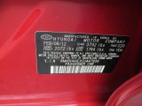 2012 Elantra Color Code for Red Allure - Color Code: S2R