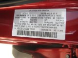 2013 CX-5 Color Code for Zeal Red Mica - Color Code: 41G