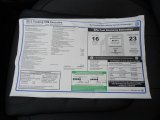 2012 Volkswagen Touareg VR6 FSI Executive 4XMotion Window Sticker