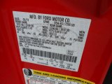 2012 F150 Color Code for Race Red - Color Code: PQ