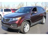 2011 Dark Cherry Kia Sorento LX V6 AWD #63723972