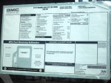 2012 GMC Savana Van 2500 Extended Cargo Window Sticker