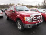 2010 Red Candy Metallic Ford F150 Lariat SuperCab 4x4 #63723141