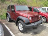 2007 Red Rock Crystal Pearl Jeep Wrangler Rubicon 4x4 #63723139