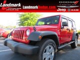2008 Flame Red Jeep Wrangler Unlimited X 4x4 #63723451