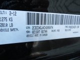 2012 Charger Color Code for Pitch Black - Color Code: PX8