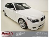 Alpine White BMW 5 Series in 2009