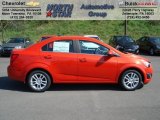2012 Inferno Orange Metallic Chevrolet Sonic LT Sedan #63871278