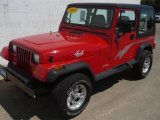 1995 Poppy Red Jeep Wrangler S 4x4 #63913806