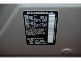 2012 QX Color Code for Liquid Platinum - Color Code: K23