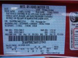 2006 Fusion Color Code for Redfire Metallic - Color Code: G2