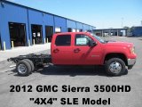2012 Fire Red GMC Sierra 3500HD SLE Crew Cab 4x4 Dually Chassis #64035125