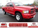 2005 Flame Red Dodge Ram 1500 SLT Quad Cab 4x4 #64188585