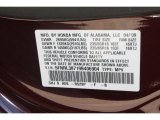 2009 Odyssey Color Code for Dark Cherry Pearl - Color Code: R529P