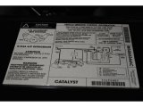 2001 Chrysler Prowler Roadster Info Tag