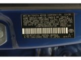 2009 Yaris Color Code for Blue Streak Metallic - Color Code: 8T7