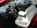 2011 Ford Fiesta SEL Sedan Cashmere/Charcoal Black Leather Interior